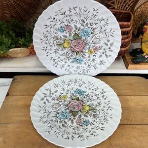 Vintage floral plate British anchor floral bouquet dinner plates replacement